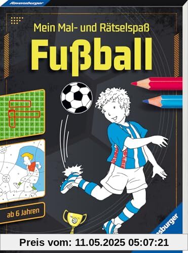 Mein Mal- und Rätselspaß: Fußball