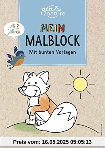 Mein Malblock. Mit bunten Vorlagen für Kinder ab 2 Jahren: pen2nature: 100% Recyclingpapier • klimaneutrales Produkt • unterstützt Aufforstungsprojekte (pen2nature kids)