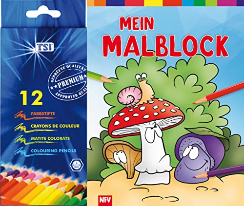 Mein Malblock: mit 12 farbintensiven Buntstiften von Neuer Favorit