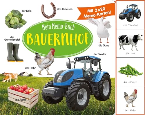 Mein Memo-Buch Bauernhof: Mit 40 Memo-Karten! Für Kinder ab 3 Jahren
