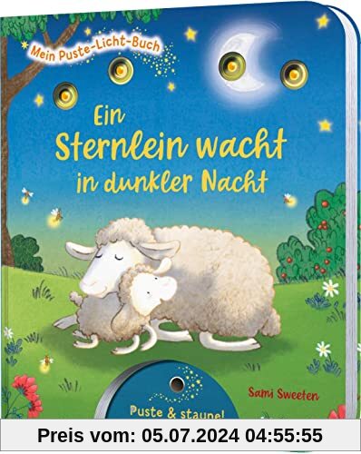 Mein Puste-Licht-Buch: Ein Sternlein wacht in dunkler Nacht: Gute-Nacht-Buch mit Puste-Licht und LED-Lämpchen