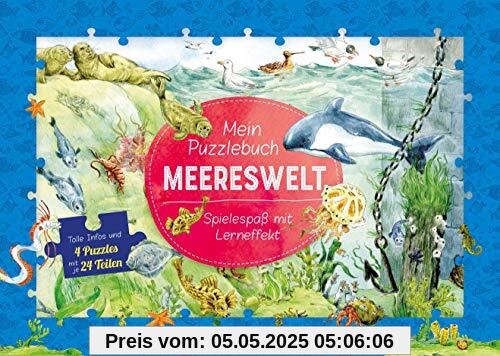 Mein Puzzlebuch Meereswelt: Tolle Infos und 4 Puzzles mit je 24 Teilen