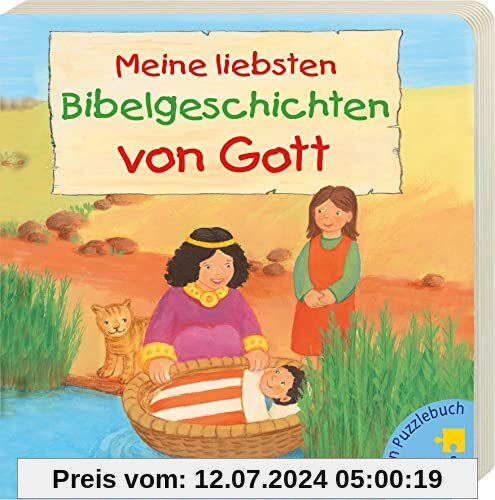 Mein Puzzlebuch: Meine liebsten Bibelgeschichten von Gott: Pappbilderbuch mit 6 Puzzles mit je 6 Teilen