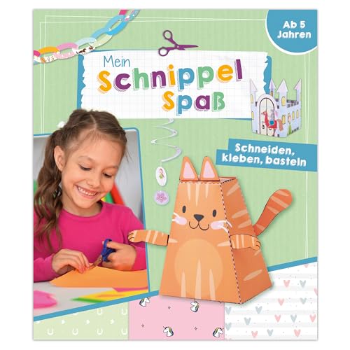 Mein Schnippel Spaß - Schneiden, kleben, basteln (Mädchen): Bastelblock für Kinder ab 5 Jahre, Bastelpapier für Kindergartenkinder, für Mädchen von Lingen Verlag
