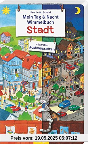 Mein Tag & Nacht Wimmelbuch Stadt