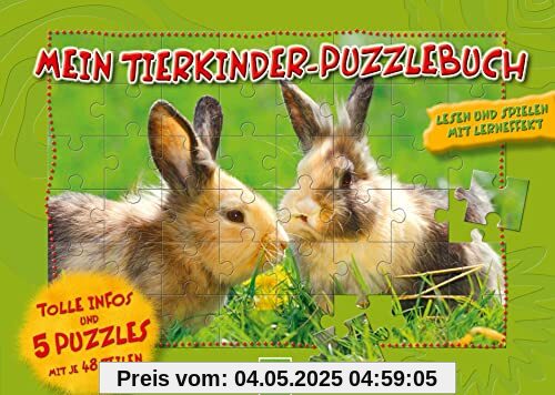 Mein Tierkinder-Puzzlebuch für Kinder ab 6 Jahren: Tolle Infos und 5 Puzzles mit je 48 Teilen. Lernen und spielen mit lern-Effekt Mein Tierkinder-Puzzlebuch für Kinder ab 6 Jahren: Tolle Infos und 5 Puzzles mit je 48 Teilen. Lernen und spielen mit lern-Effekt