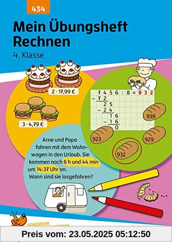 Mein Übungsheft Rechnen - 4. Klasse, A5-Heft Mein Übungsheft Rechnen - 4. Klasse, A5-Heft