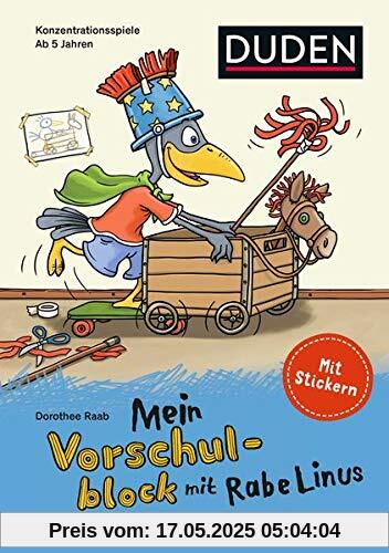 Mein Vorschulblock mit Rabe Linus (2) – Konzentrationsspiele (Einfach lernen mit Rabe Linus)