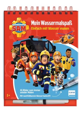 Mein Wassermalspaß - Feuerwehrmann Sam: Einfach mit Wasser malen - Feuerwehrmann Sam-Malbuch mit 16 Bildern, die sich beim Kontakt mit Wasser bunt ... mit nachfüllbarem Wassermalstift, ab 3 Jahren Mein Wassermalspaß - Feuerwehrmann Sam: Einfach mit Wasser malen - Feuerwehrmann Sam-Malbuch mit 16 Bildern, die sich beim Kontakt mit Wasser bunt ... mit nachfüllbarem Wassermalstift, ab 3 Jahren