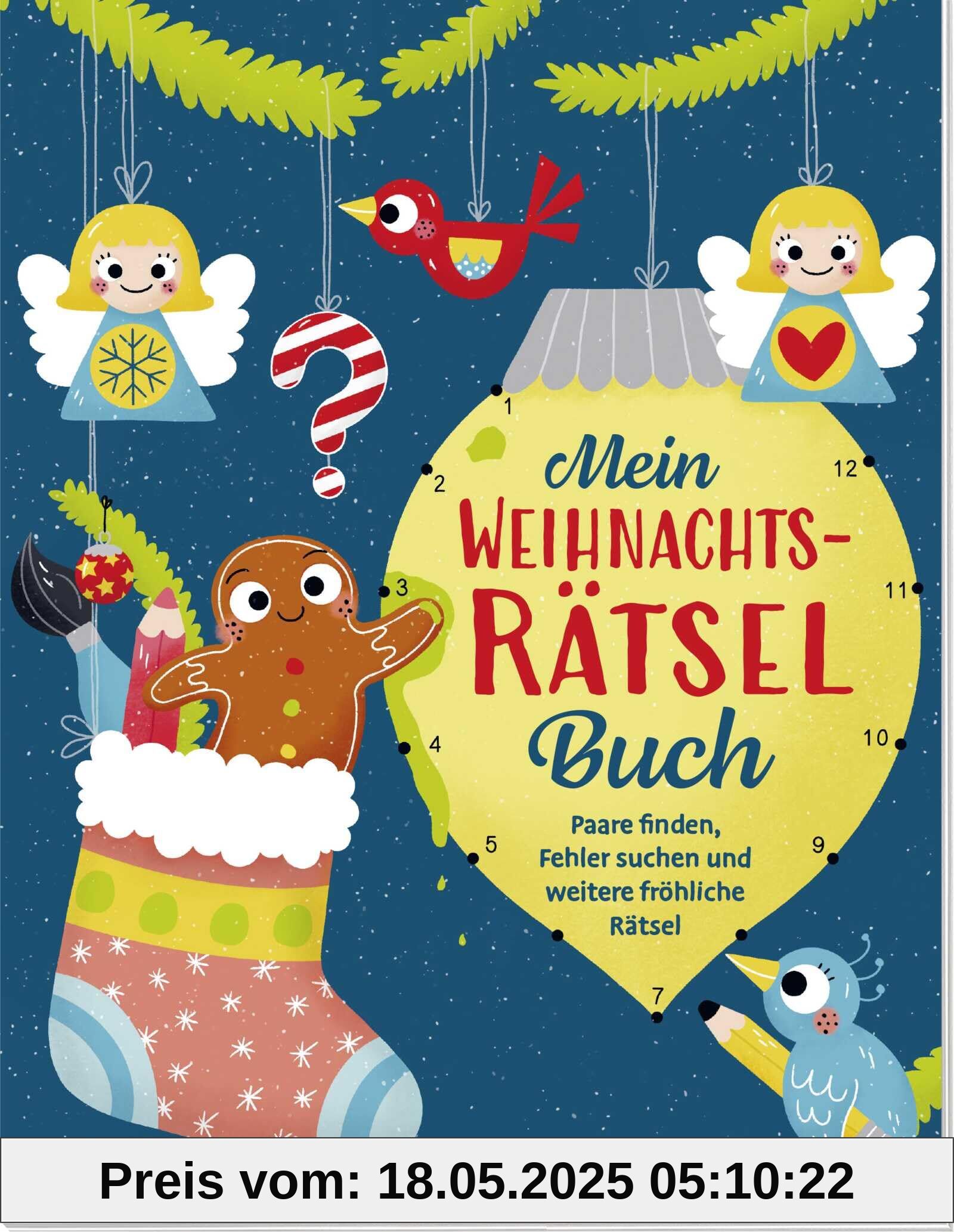 Mein Weihnachts-Rätselbuch: Paare finden, Fehler suchen und weitere fröhliche Rätsel | Bilderrätsel für Kinder ab 5 Jahren. Rätselheft mit Beschäftigungsideen für die Weihnachtszeit Mein Weihnachts-Rätselbuch: Paare finden, Fehler suchen und weitere fröhliche Rätsel | Bilderrätsel für Kinder ab 5 Jahren. Rätselheft mit Beschäftigungsideen für die Weihnachtszeit