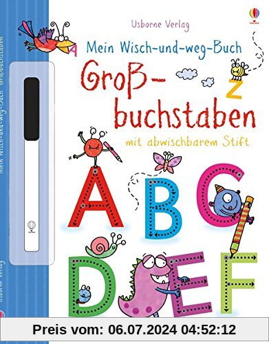 Mein Wisch-und-weg-Buch: Großbuchstaben: mit abwischbarem Stift