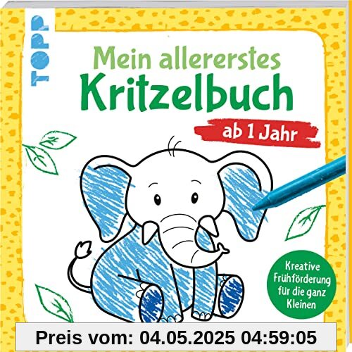 Mein allererstes Kritzelbuch ab 1 Jahr: Kreative Frühförderung für die ganz Kleinen. Mit bunten Rahmen auf jeder Seite