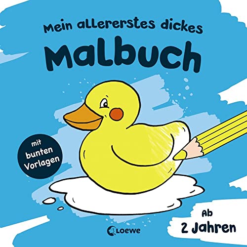 Mein allererstes dickes Malbuch (Badeente): Ausmalbuch für Kinder ab 2 Jahre