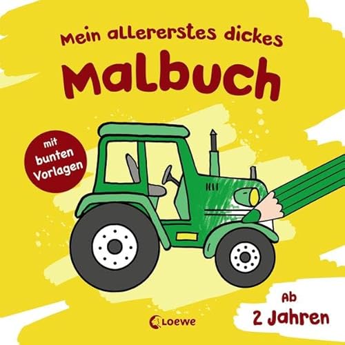 Mein allererstes dickes Malbuch (Traktor): Kritzelbuch, Ausmalbuch für Kinder ab 2 Jahre