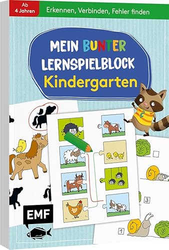 Mein bunter Lernspielblock – Kindergarten: Erkennen, Verbinden, Fehler finden: Übungen und Rätsel ab 4 Jahren Mein bunter Lernspielblock – Kindergarten: Erkennen, Verbinden, Fehler finden: Übungen und Rätsel ab 4 Jahren