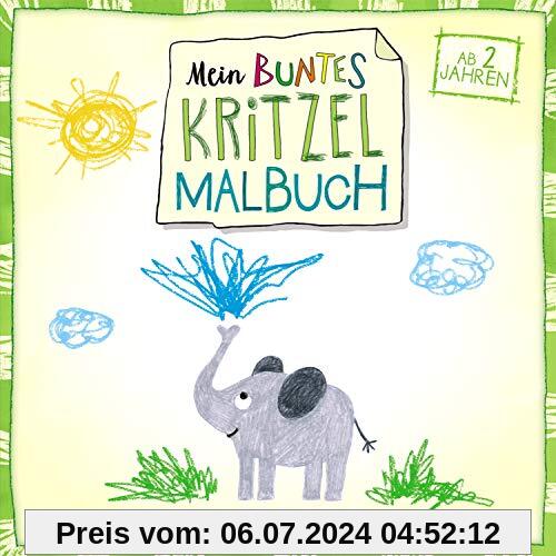 Mein buntes Kritzel-Malbuch (Elefant): ab 2 Jahre