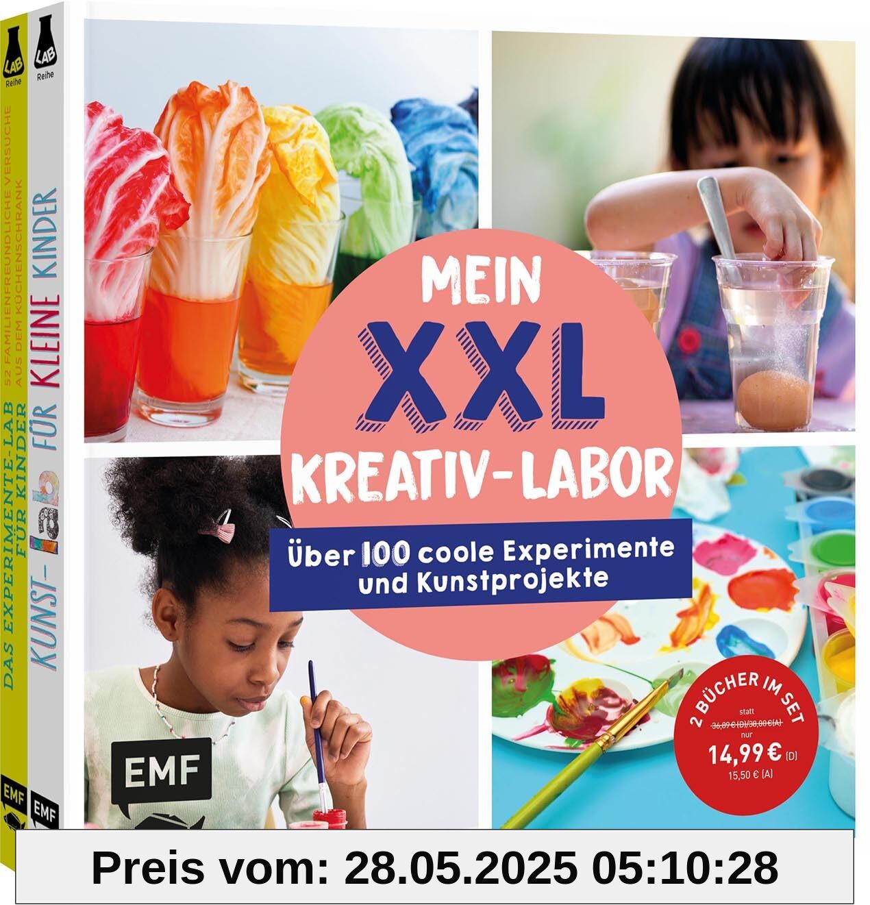 Mein buntes XXL-Kreativ-Labor – Zwei Bücher im Bundle: Über 100 coole Experimente und Kunstprojekte: Für kreative Kinder ab 3 Jahren