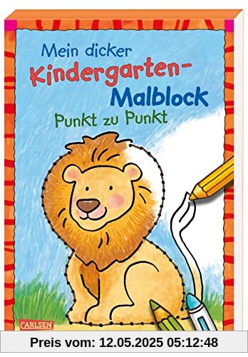 Mein dicker Kindergarten-Malblock: Punkt zu Punkt