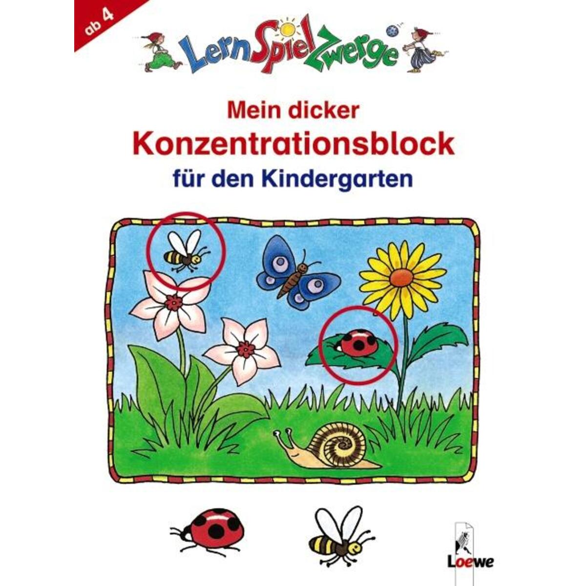 Mein dicker Konzentrationsblock für den Kindergarten von Loewe Verlag GmbH