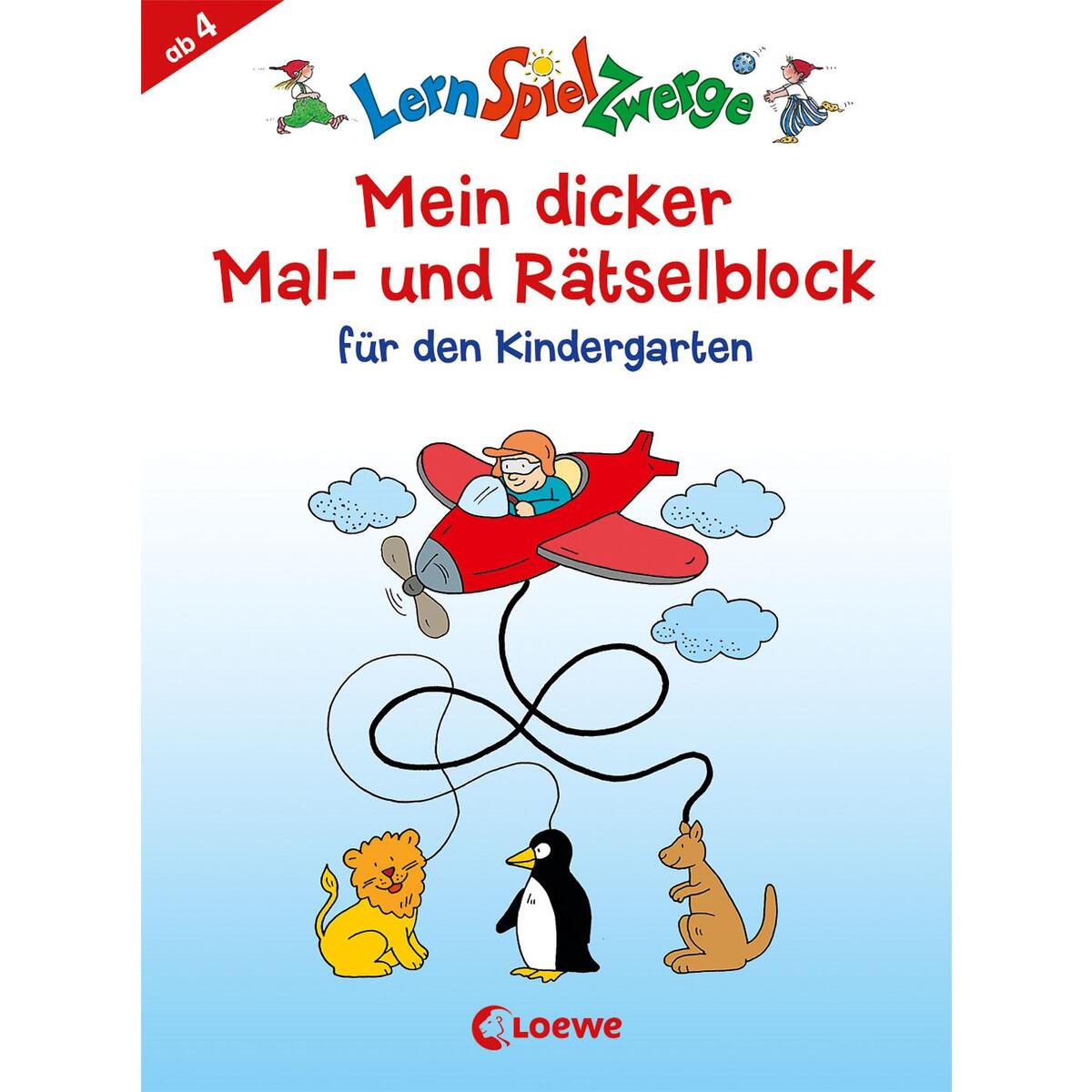 Mein dicker Mal- und Rätselblock für den Kindergarten Mein dicker Mal- und Rätselblock für den Kindergarten von Loewe Verlag GmbH