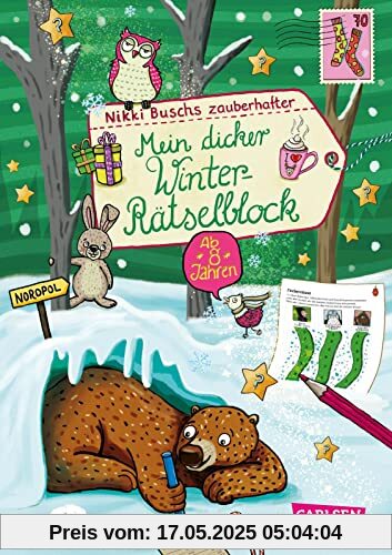 Mein dicker Winter-Rätselblock: Knobelspaß und Quizfragen mit Anti-Langeweile-Garantie für Mädchen und Jungs ab 8 (8)