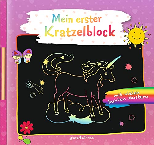 Mein erster Kratzelblock (Einhorn): Kratzblock zum Ausmalen und Gestalten für Kinder ab 3 Jahren: Ausmalen - Nachkratzeln - Verschenken. 12 Kratzelseiten. 28 Ausmalseiten. Für Kinder ab 3 Jahre.