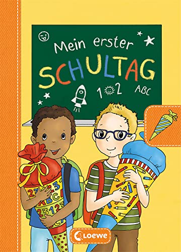 Mein erster Schultag - Jungs (Gelb): Eintragbuch zur Einschulung für Jungen - Erinnerungsbuch zum Schulstart - Geschenke für die Schultüte (Eintragbücher)