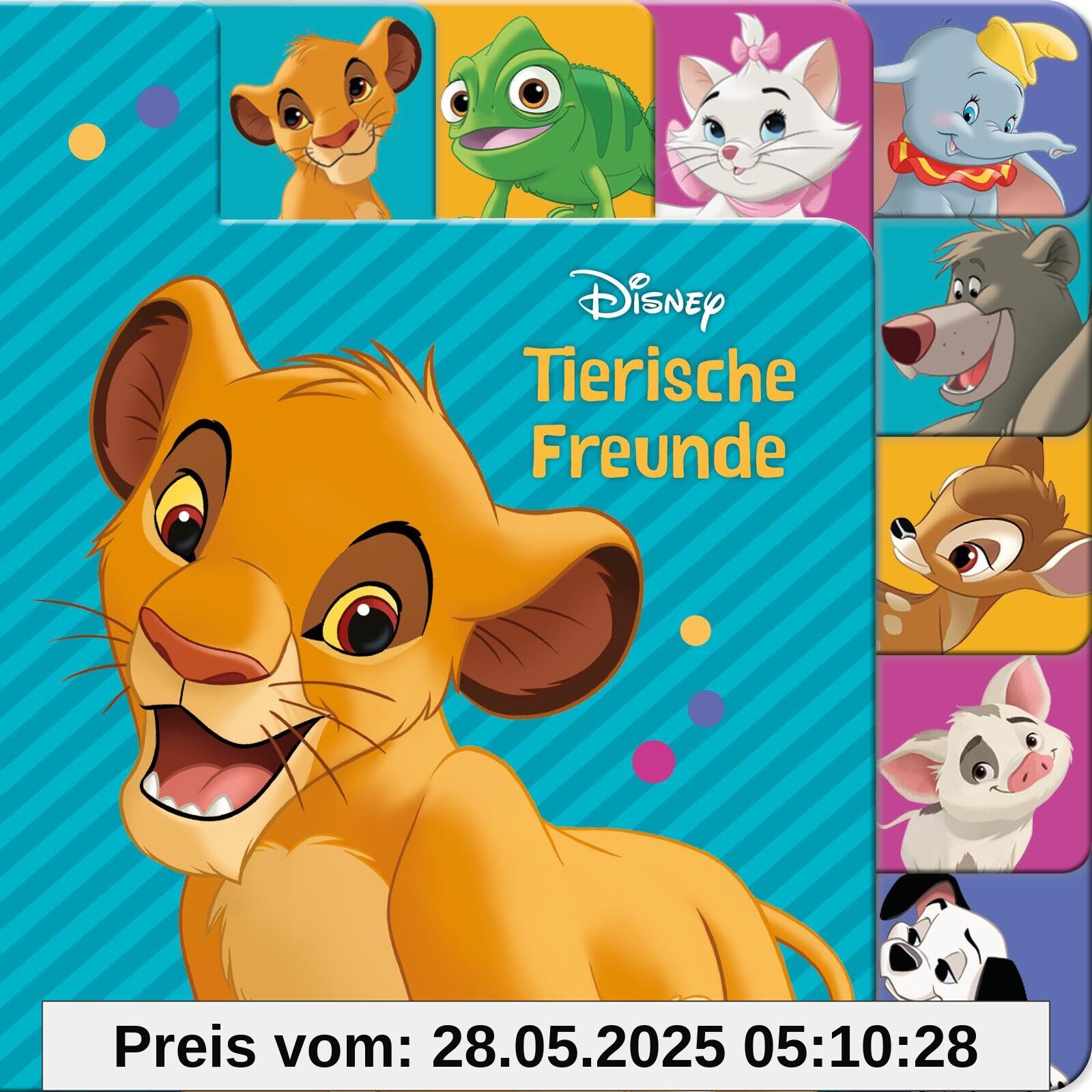 Mein erstes Disney Buch: Tierische Freunde: Pappbilderbuch mit Register | Pappbilderbuch für Kinder ab 2 Jahren