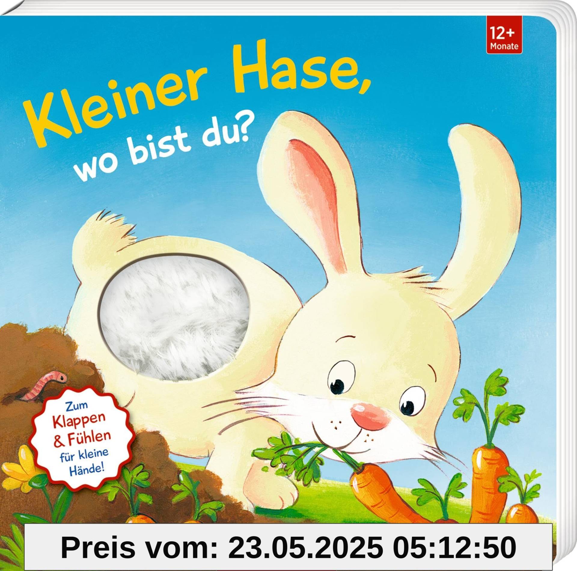 Mein erstes Guckloch-Fühlbuch: Kleiner Hase, wo bist du?: Mit Fühlteilen und großen Klappen: Fühlbuch mit großen Klappen für Kinder ab 12 Monate (Fühlen und die Welt begreifen)
