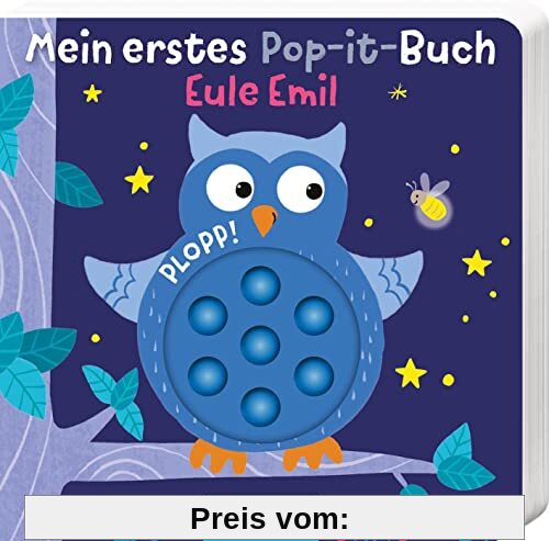 Mein erstes Pop-it-Buch – Eule Emil: Plopp! | Ein erstes Spielbuch für kleine Kinder ab 18 Monaten