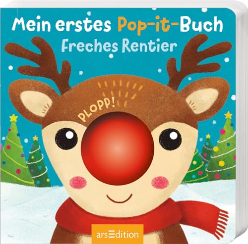Mein erstes Pop-it-Buch – Freches Rentier: Plopp! | Ein erstes Spielbuch für kleine Kinder ab 12 Monaten