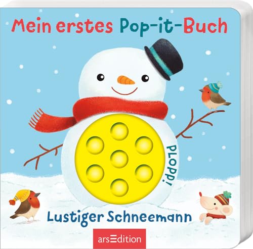 Mein erstes Pop-it-Buch – Lustiger Schneemann: Plopp! | Ein erstes Spielbuch für kleine Kinder ab 18 Monaten