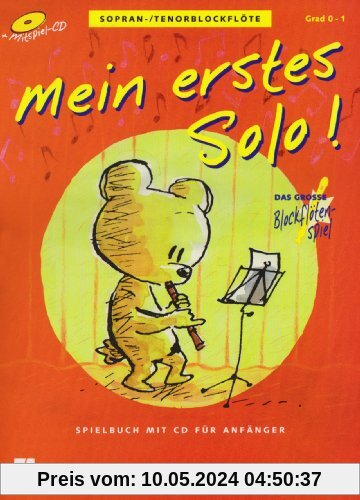 Mein erstes Solo!, für Sopran-/Tenorblockflöte, m. Audio-CD