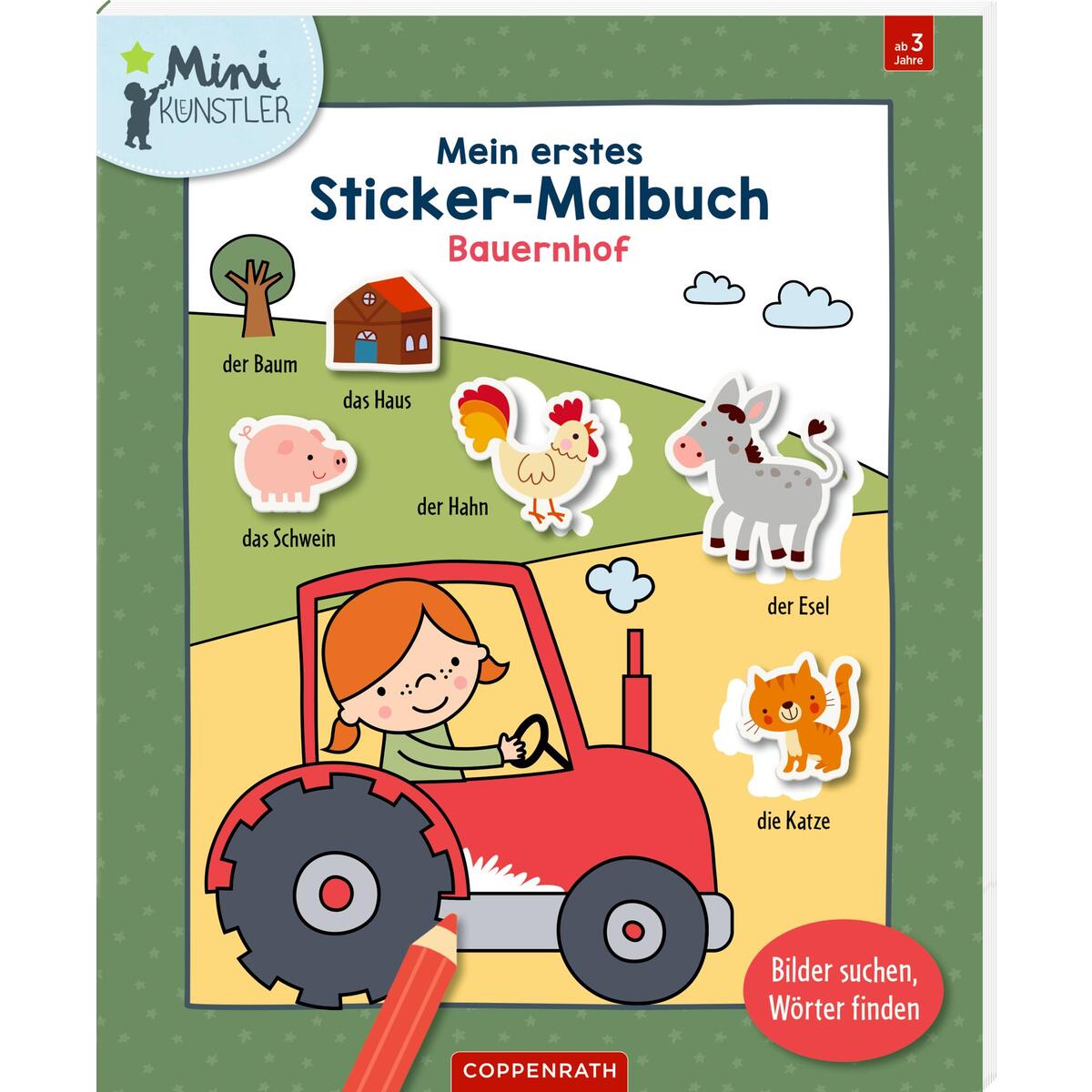 Mein erstes Sticker-Malbuch: Bauernhof von Coppenrath