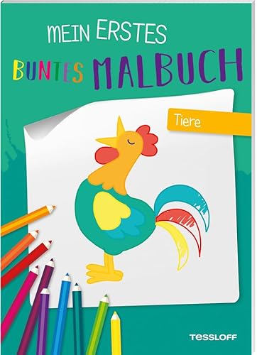 Mein erstes buntes Malbuch. Tiere: Mit bunten Konturen und farbigen Malvorlagen. Malspaß ab 3 Jahren. (Malbücher und -blöcke)