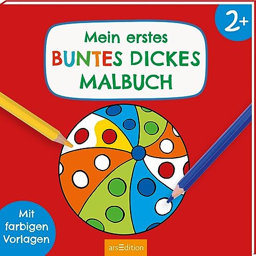 Mein erstes buntes dickes Malbuch ab 2: Mit farbigen Vorlagen | Erstes Ausmalen mit einfachen Motiven