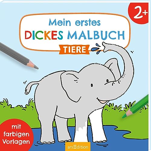 Mein erstes dickes Malbuch ab 2 – Tiere: Mit farbigen Vorlagen | Erstes Ausmalen mit einfachen Motiven Mein erstes dickes Malbuch ab 2 – Tiere: Mit farbigen Vorlagen | Erstes Ausmalen mit einfachen Motiven