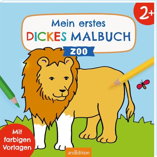 Mein erstes dickes Malbuch ab 2 – Zoo: Mit farbigen Vorlagen | Erstes Ausmalen mit einfachen Motiven Mein erstes dickes Malbuch ab 2 – Zoo: Mit farbigen Vorlagen | Erstes Ausmalen mit einfachen Motiven