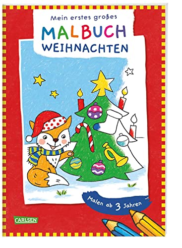 Ausmalbilder für Kita-Kinder: Mein erstes großes Malbuch: Weihnachten: Malen ab 3 Jahren | Für Buntstifte Filzstifte Wachsmalstifte Wasserfarben Ausmalbilder für Kita-Kinder: Mein erstes großes Malbuch: Weihnachten: Malen ab 3 Jahren | Für Buntstifte Filzstifte Wachsmalstifte Wasserfarben