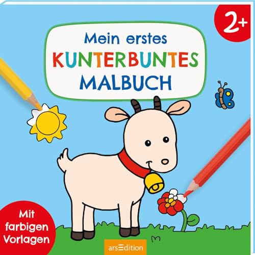 Mein erstes kunterbuntes Malbuch ab 2: Mit farbigen Vorlagen | Erstes Ausmalen mit einfachen Motiven von Ars Edition