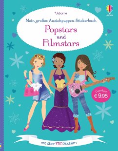 Mein großes Anziehpuppen-Stickerbuch: Popstars und Filmstars von Usborne Verlag