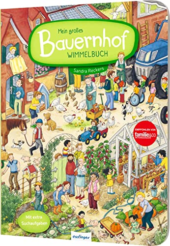 Mein großes Bauernhof-Wimmelbuch: Ein spannender Ausflug zu Huhn, Schwein und Kuh von Esslinger Verlag