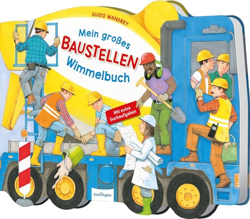 Mein großes Baustellen-Wimmelbuch: Wimmebilder mit Bagger, Kran und Betonmischer für kleine Entdecker