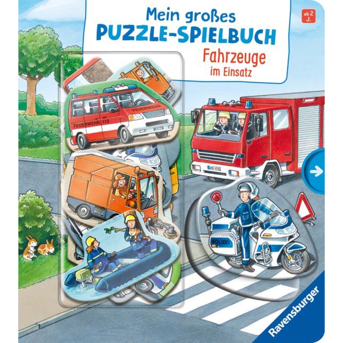 Mein großes Puzzle-Spielbuch: Fahrzeuge im Einsatz von Ravensburger Verlag