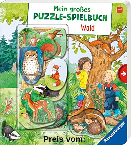 Mein großes Puzzle-Spielbuch: Wald