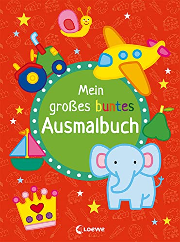 Mein großes buntes Ausmalbuch (Elefant): Malbuch mit Vorlagen und vielen Motiven zum Nachmalen für Kinder ab 2 Jahre von Loewe