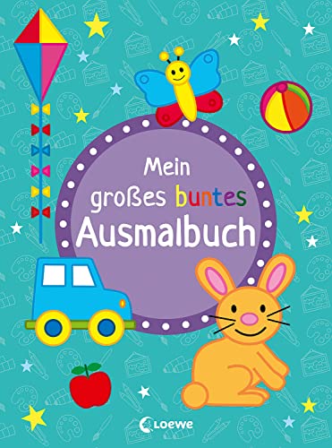 Mein großes buntes Ausmalbuch (Hase): Malbuch mit Vorlagen und vielen Motiven zum Nachmalen für Kinder ab 3 Jahre