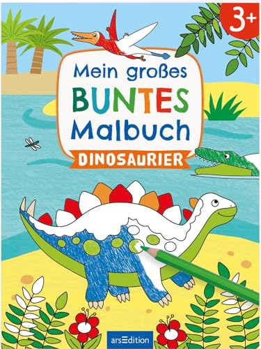 Mein großes buntes Malbuch – Dinosaurier: Ab 3 Jahren | Ausmalen mit farbigen Hintergründen Mein großes buntes Malbuch – Dinosaurier: Ab 3 Jahren | Ausmalen mit farbigen Hintergründen von Ars Edition