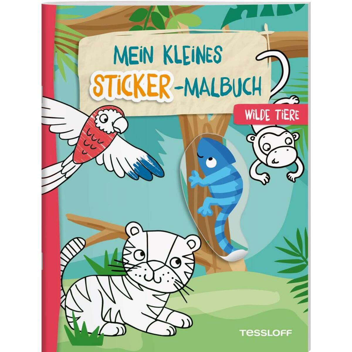 Mein kleines Sticker-Malbuch. Wilde Tiere von Tessloff Verlag