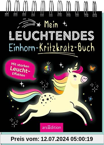 Mein leuchtendes Einhorn-Kritzkratz-Buch: Mit starken Leucht-Effekten